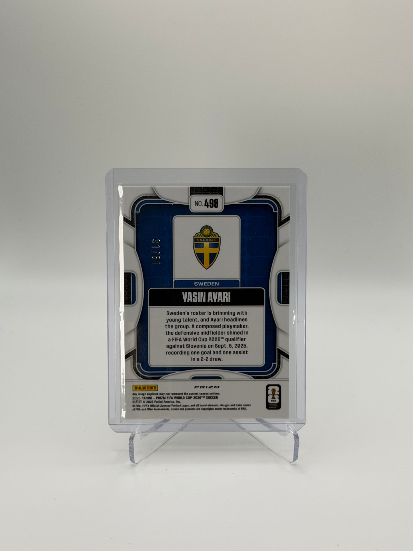 Yasin Ayari /61 - Panini Prizm FIFA World Cup 2026