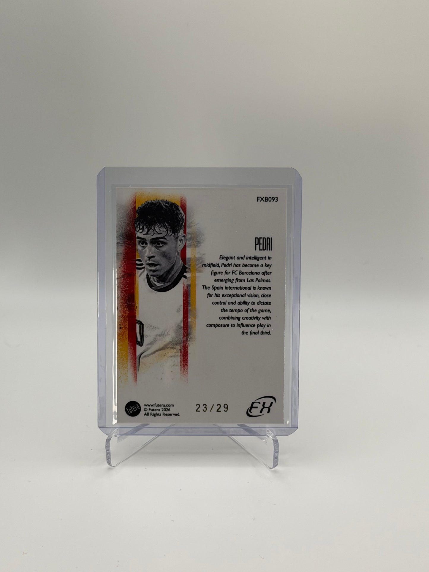 Pedri /29 - Futera FX World Football Series 3