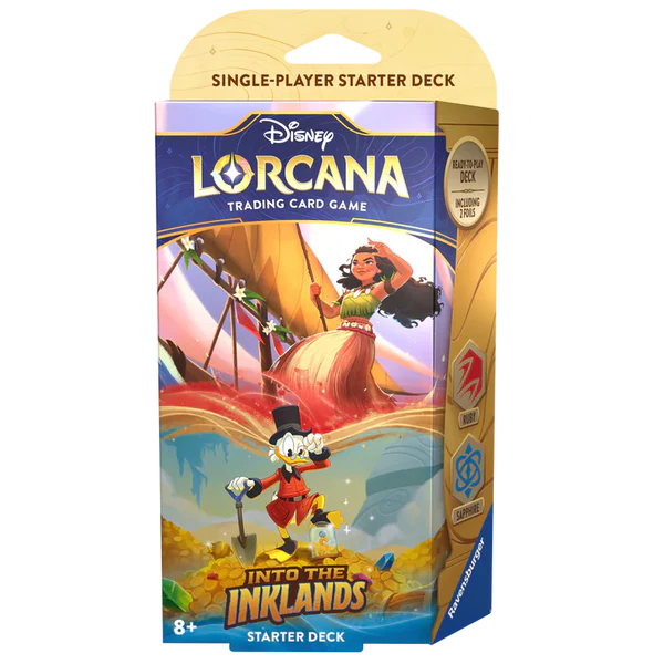 Disney Lorcana TCG: Into The Inklands Starter Deck - Moana & Scrooge McDuck (Ruby/Sapphire)