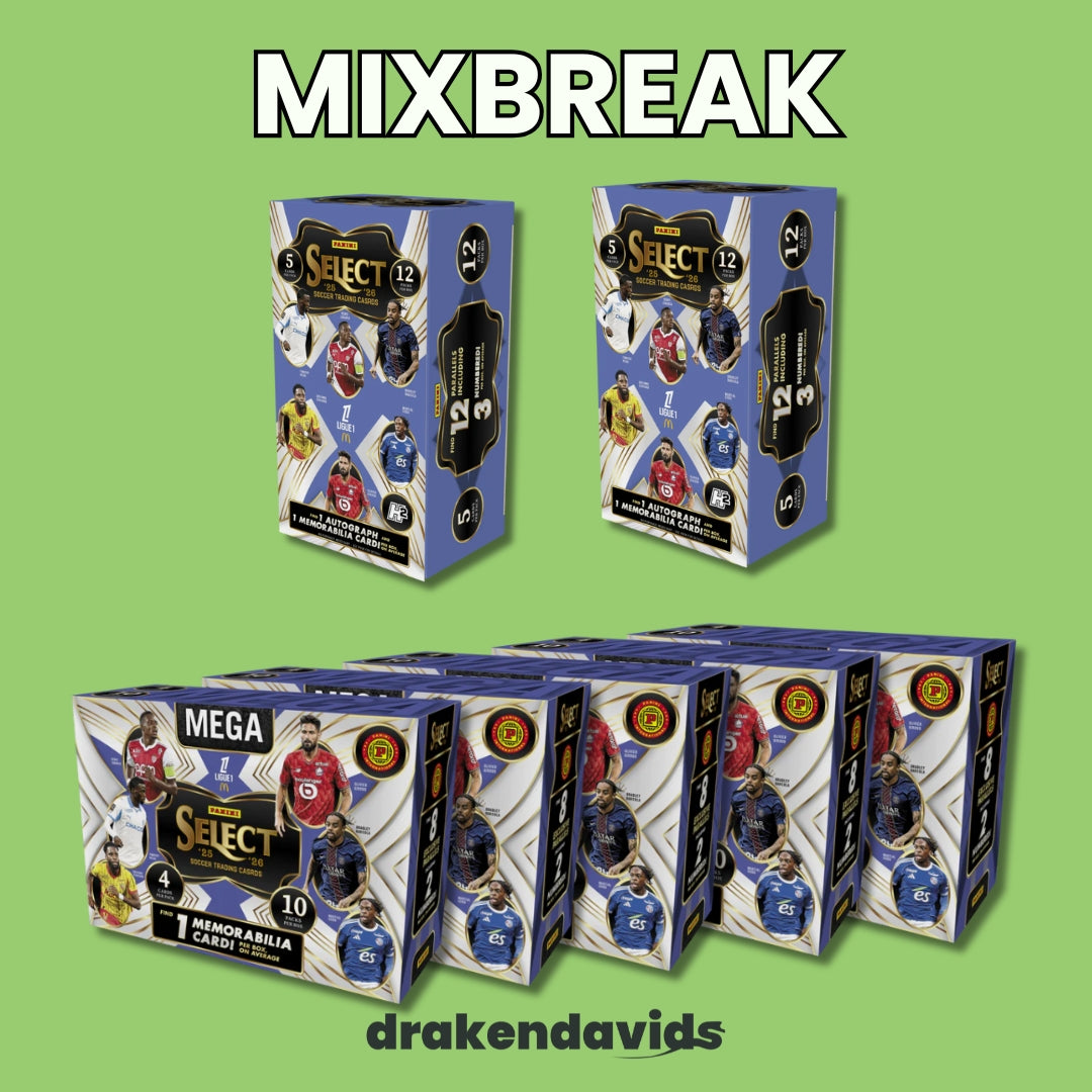 Boxbreak #932 - MIXBREAK - Panini Select Ligue 1 25/26 - 2 x H2 Hobby Box & 5 x Internatioal Mega Box