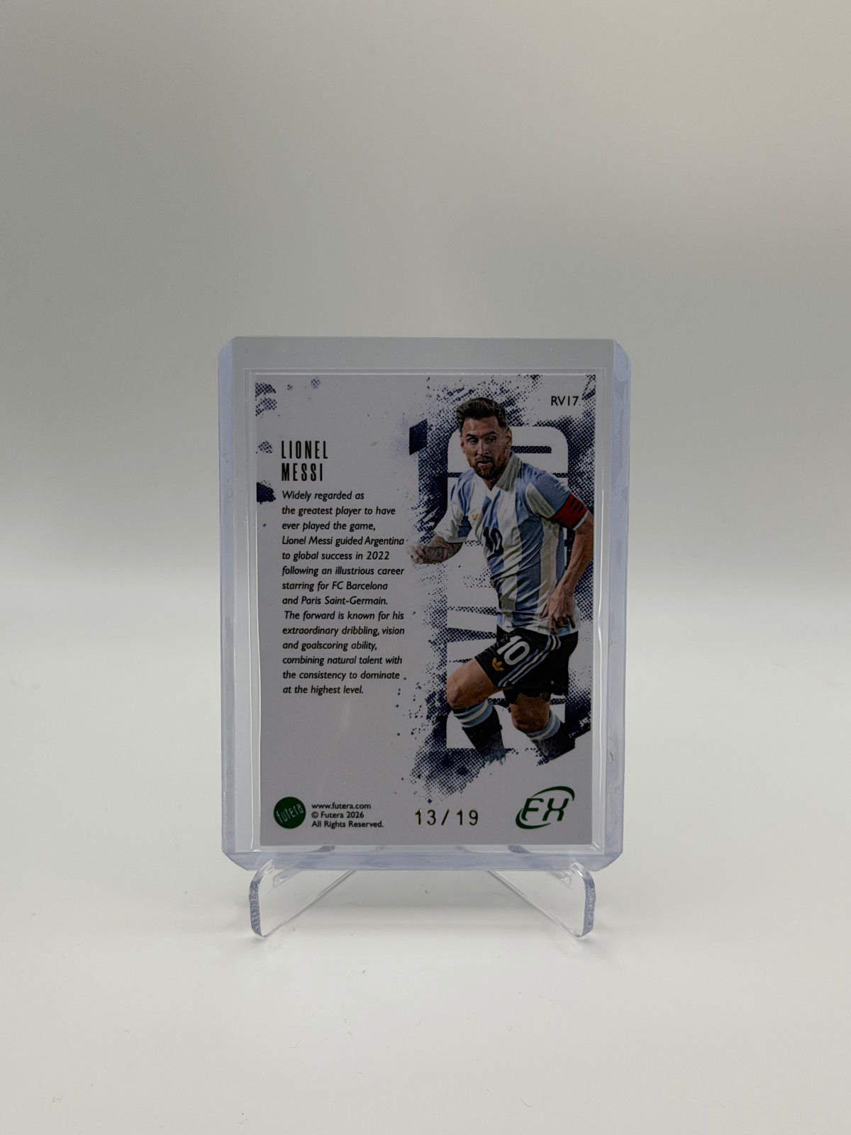 Lionel Messi /19 - Futera FX World Football Series 3