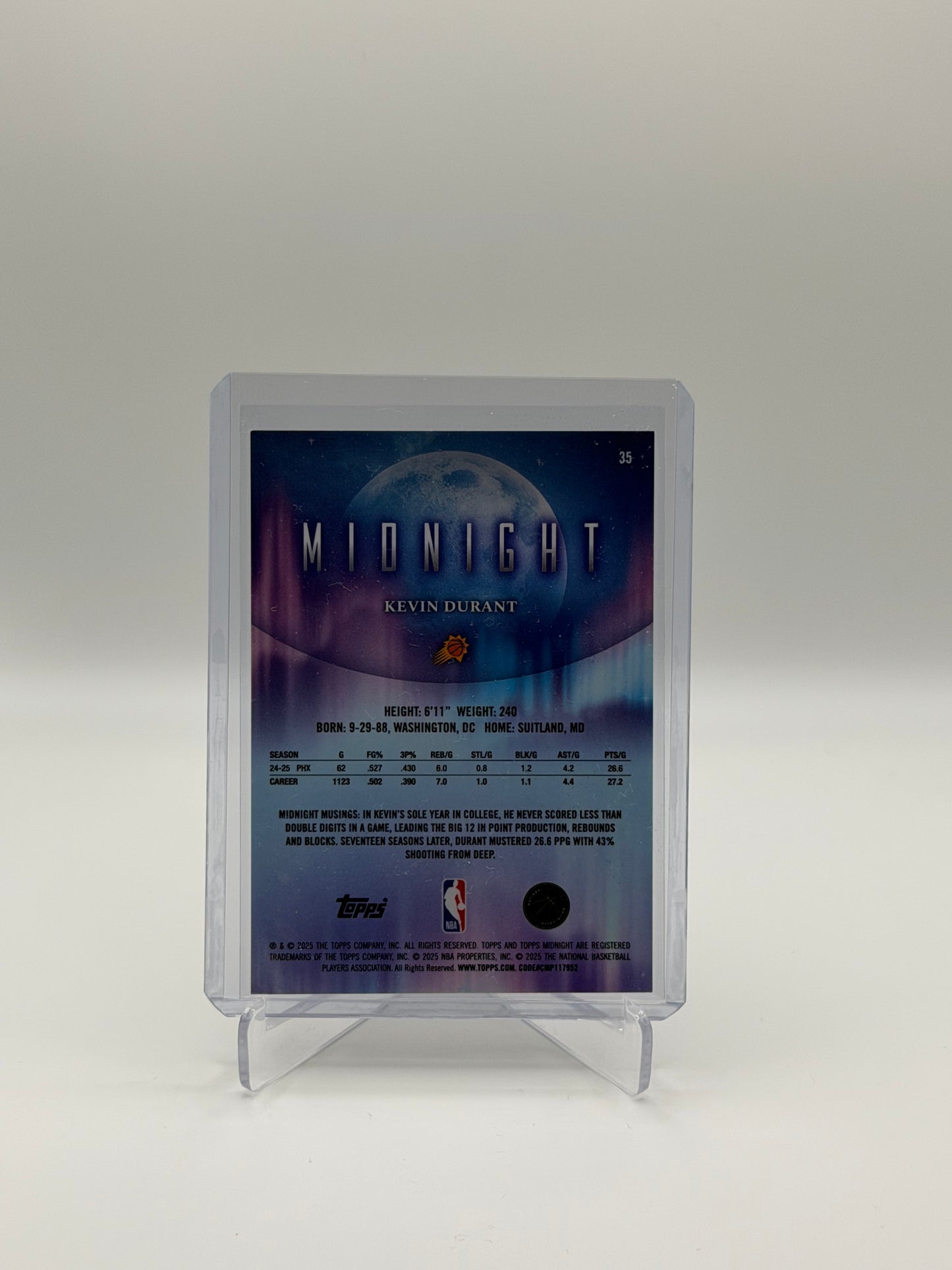 Kevin Durant /99 - Topps Midnight Basketball 25/26
