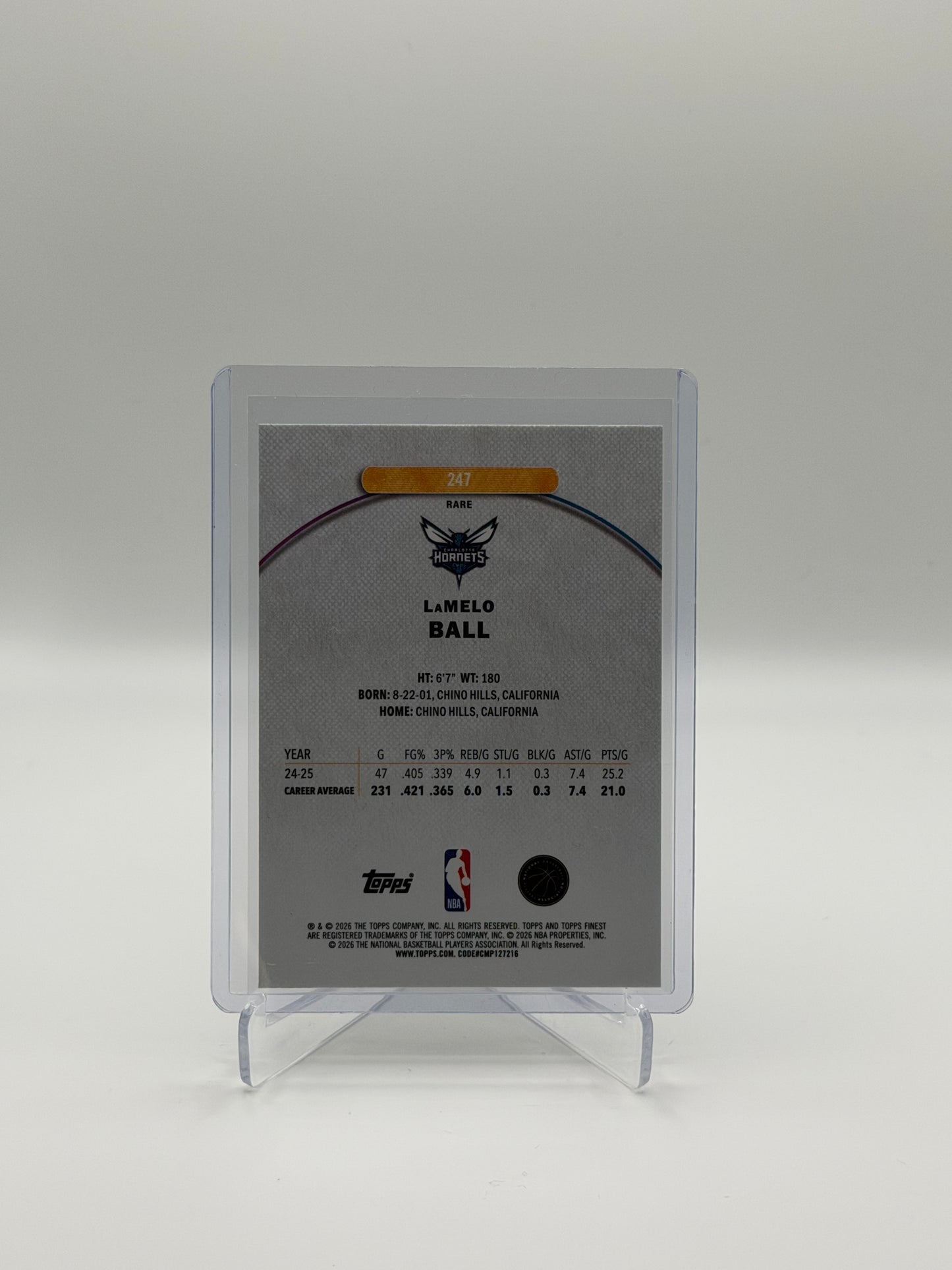 Lamelo Ball /150 - Topps Finest Basketball 25/26