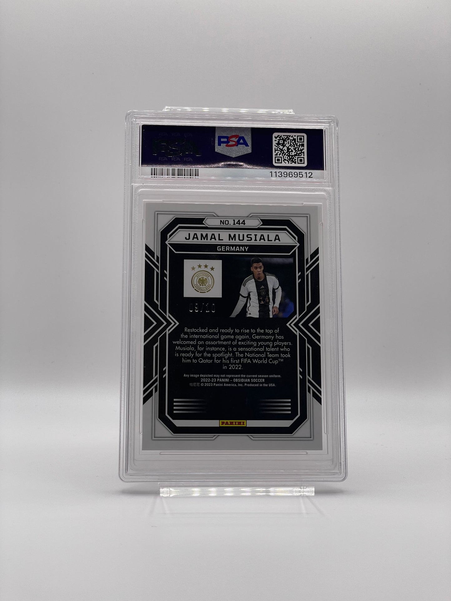 Jamal Musiala /10 - Panini Obsidian Soccer 22/23