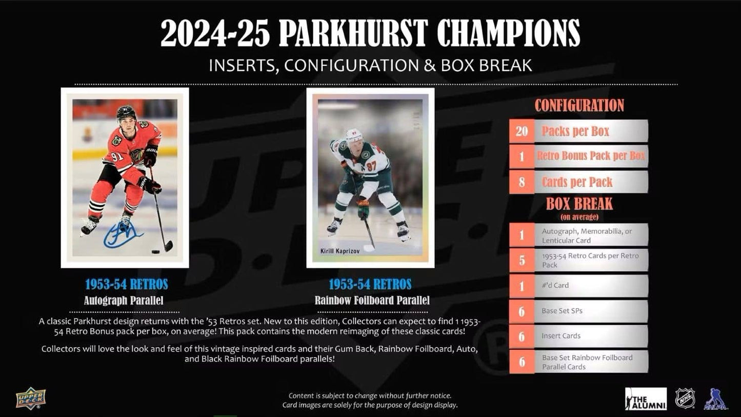 Upper Deck NHL Parkhurst Champions 2024-25 - Hobby Box