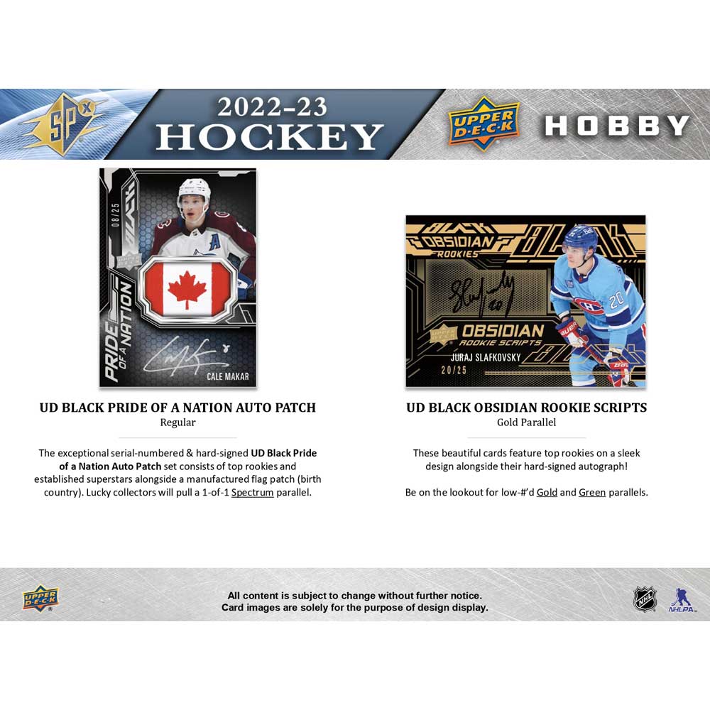 Upper Deck NHL SPx 2022-23 - Hobby Box