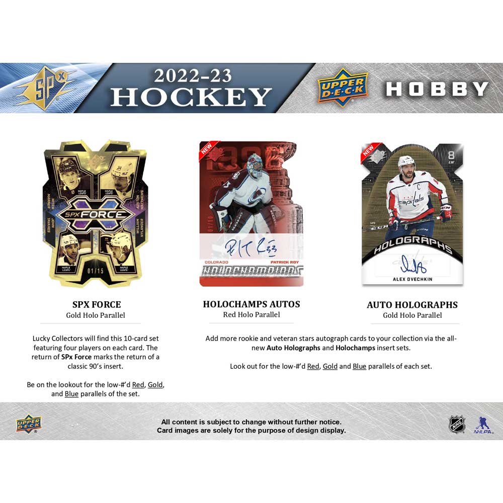 Upper Deck NHL SPx 2022-23 - Hobby Box