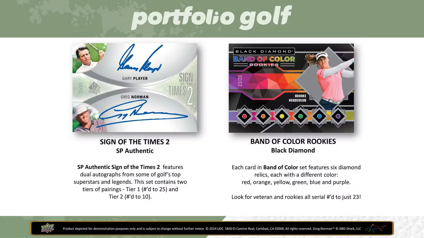 Upper Deck Portfolio Golf 2024 - Hobby Box