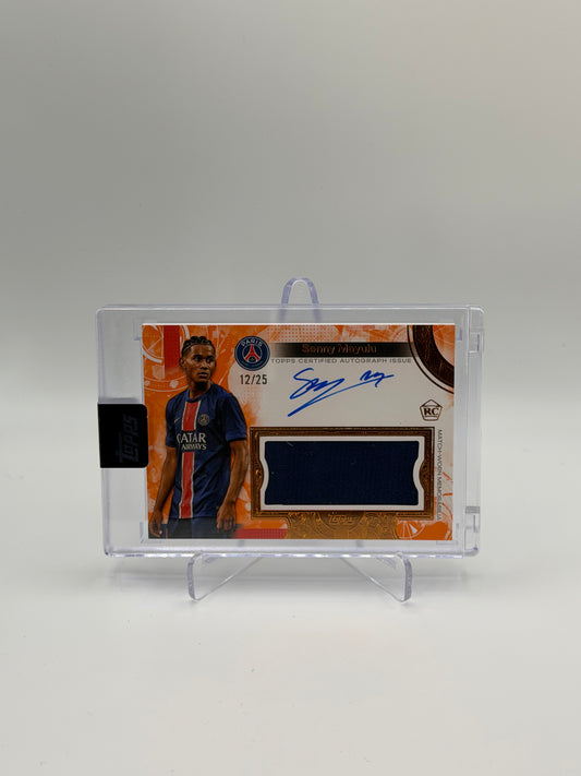 Senny Mayulu Oncard Auto Memorabilia /25 - Topps Exhibition Paris Saint-Germain 24/25