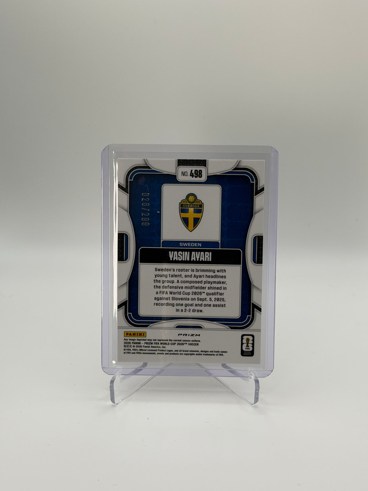 Yasin Ayari /299 - Panini Prizm FIFA World Cup 2026