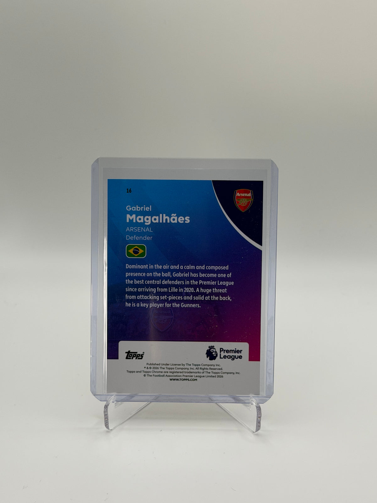 Gabriel Magalhães /275 - Topps Chrome Premier League 25/26
