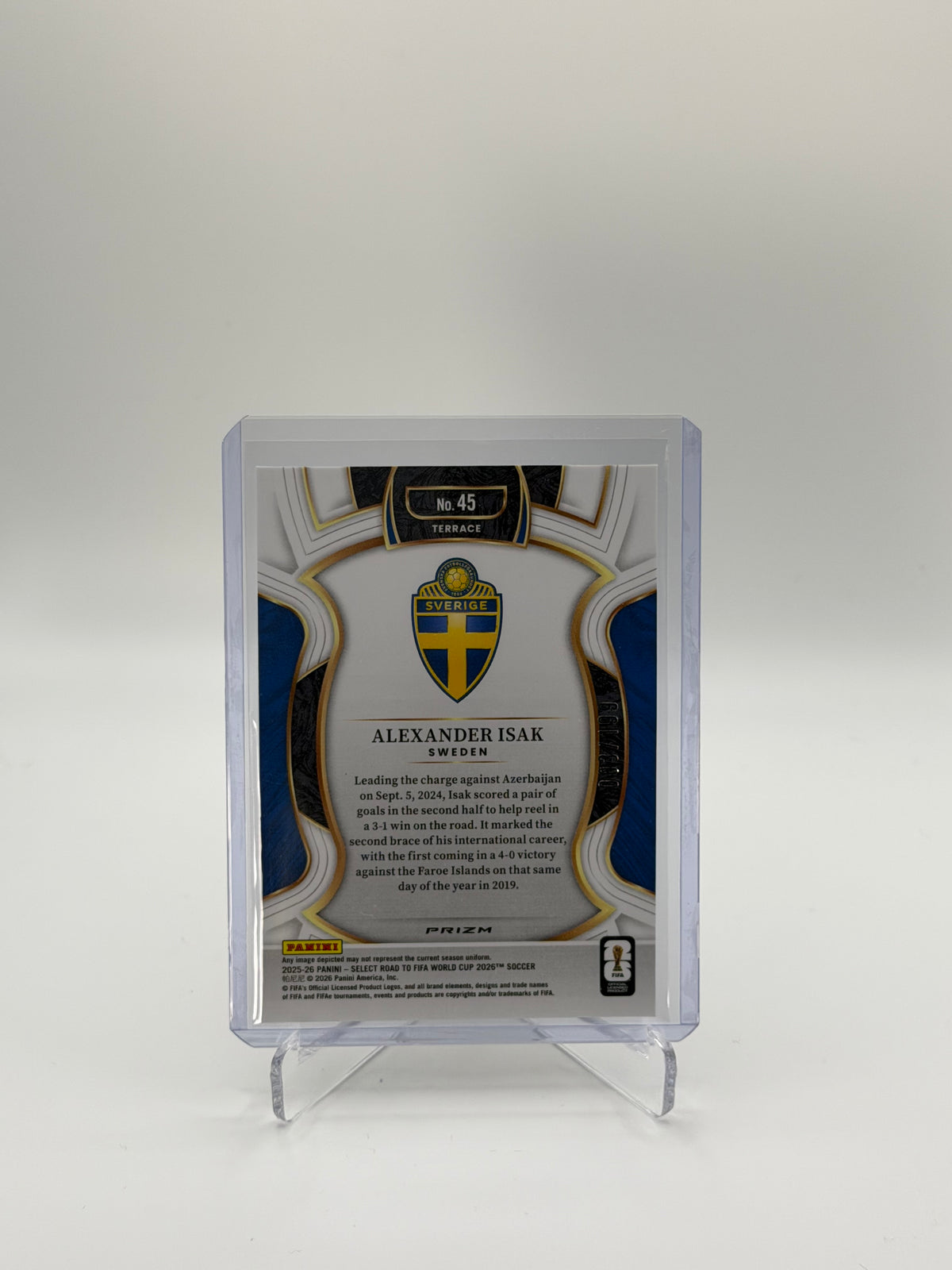 Alexander Isak /199 - Panini Select FIFA Road To World Cup 2026
