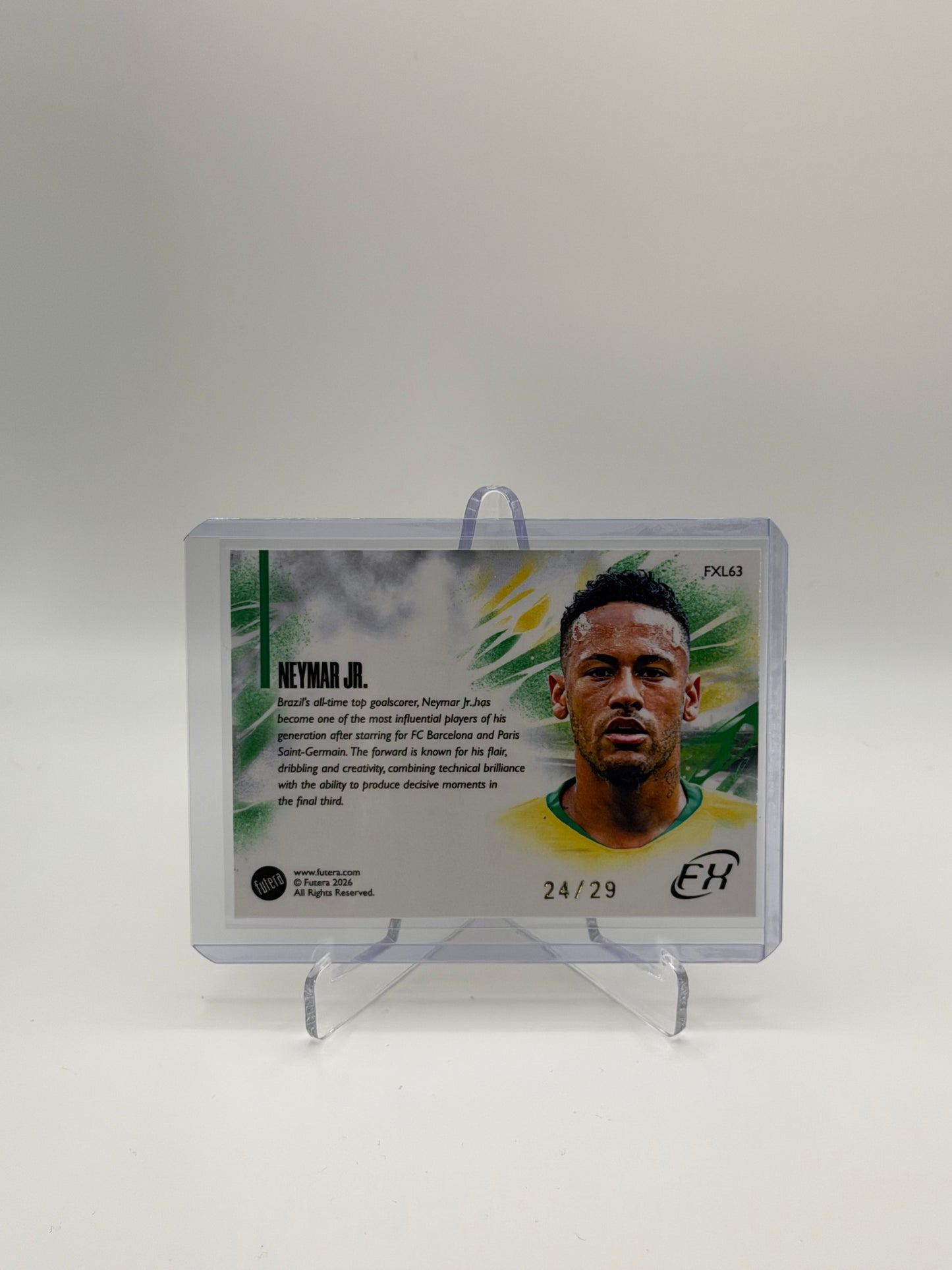 Neymar Jr /29 - Futera FX World Football Series 3
