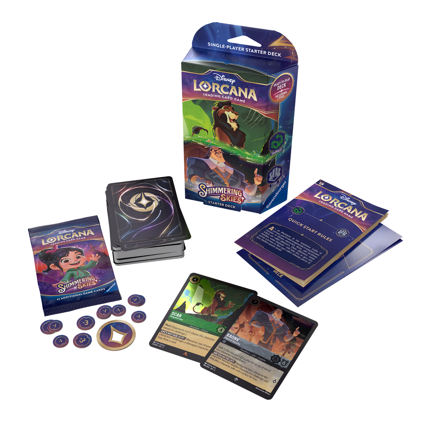 Disney Lorcana TCG: Shimmering Skies Starter Deck (Emerald/Steel)