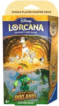 Disney Lorcana TCG: Into The Inklands Starter Deck - Pongo & Peter Pan (Amber/Emerald)