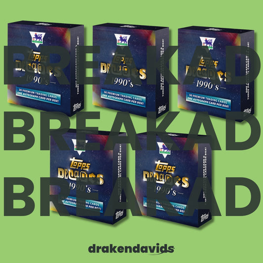 Boxbreak #845 - 5 x Topps Decades Premier League 1990's Edition 2025 - Hobby Box