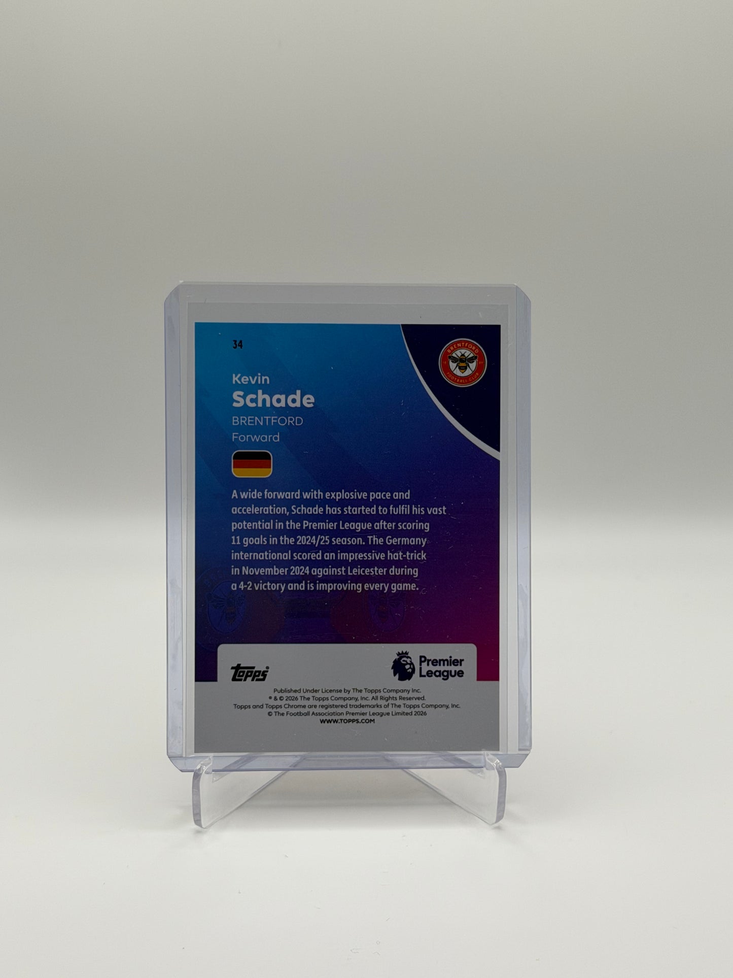 Kevin Schade /250 - Topps Chrome Premier League 25/26