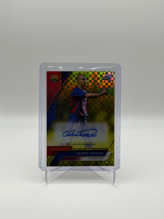 Henrik Larsson Auto /99 - Topps Chrome Barcelona 22/23