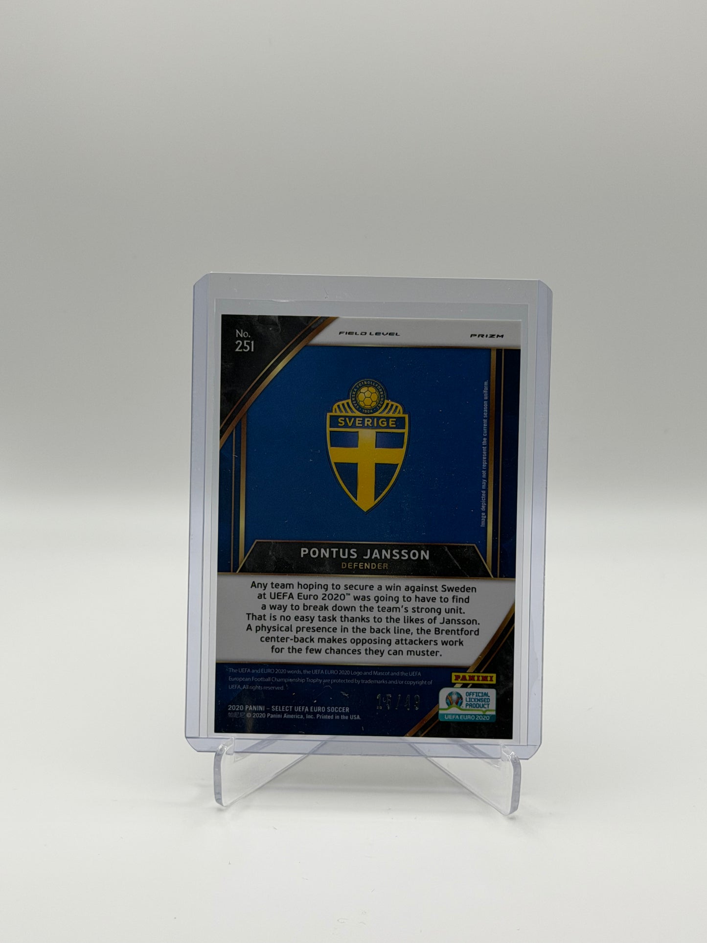 Pontus Jansson /49 - Panini Select Euro 2020