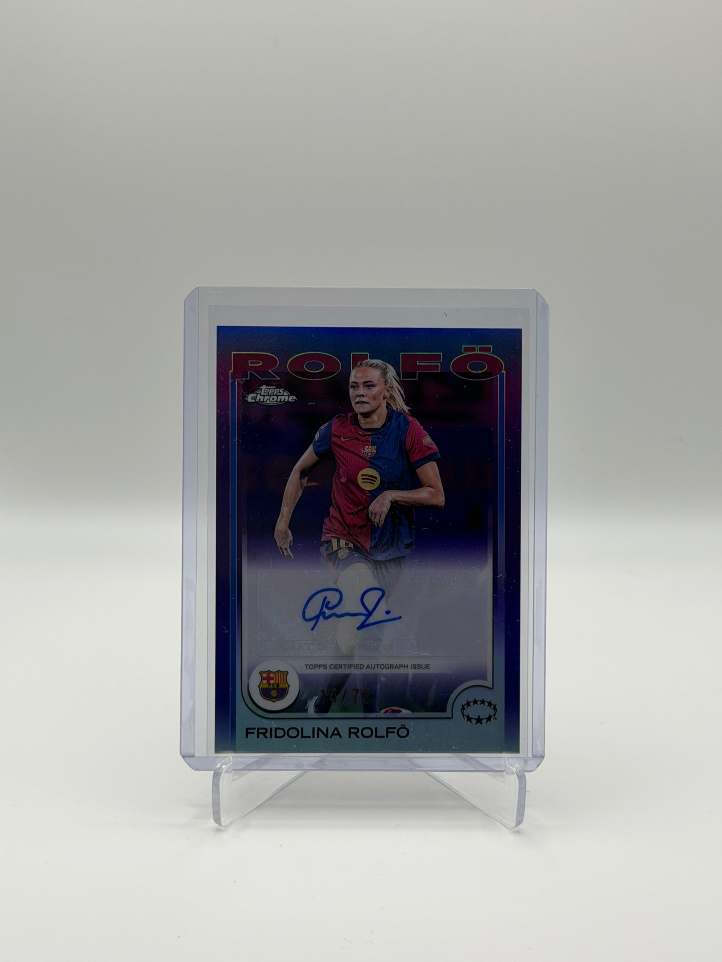 Fridolina Rolfö Auto /75 - Topps Chrome UWCL 24/25