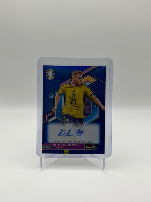 Dejan Kulusevski Auto /150 - Topps Finest Road To Euros 2024