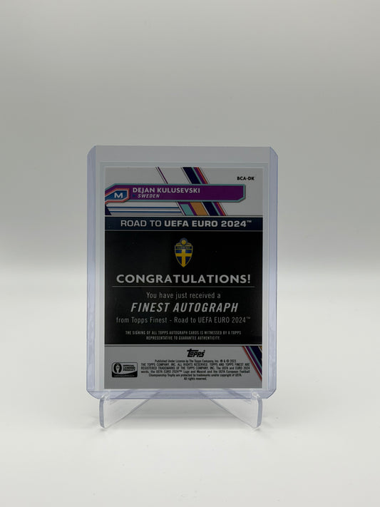 Dejan Kulusevski Auto /150 - Topps Finest Road To Euros 2024