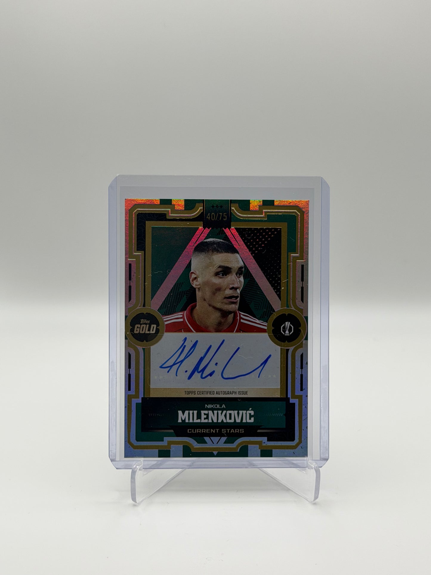 Nikola Milenkovic Auto /75 - Topps Gold UCC 25/26