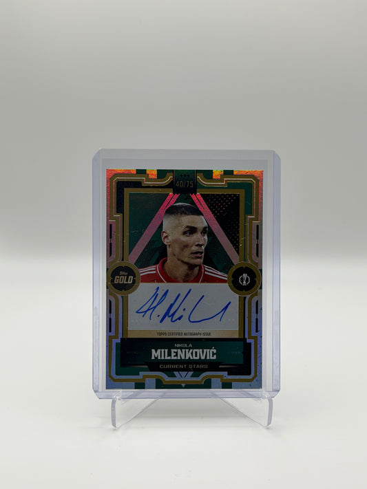 Nikola Milenkovic Auto /75 - Topps Gold UCC 25/26