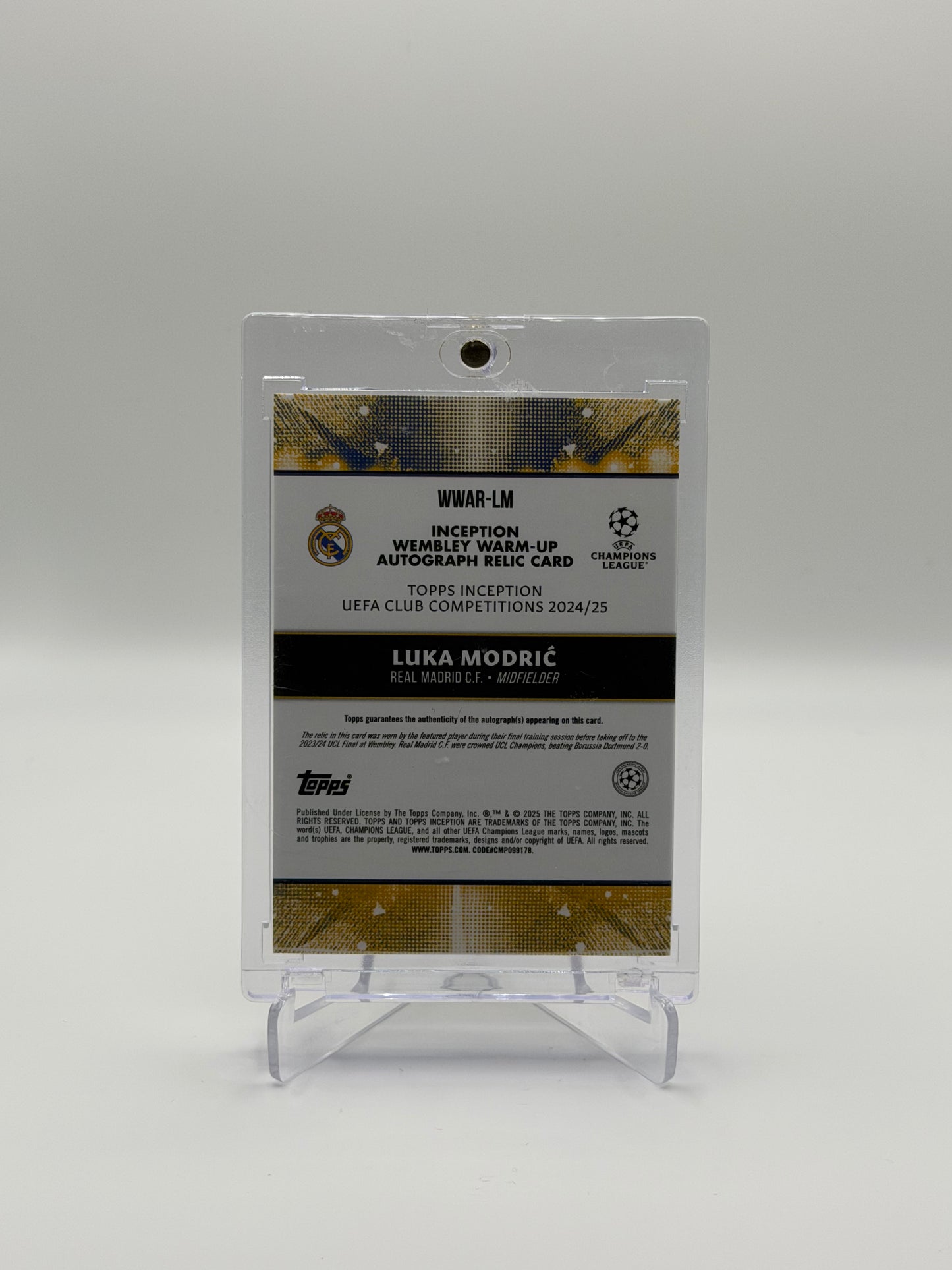 Luka Modric Autographed Memorabilia /5 - Topps Inception UCC 24/25