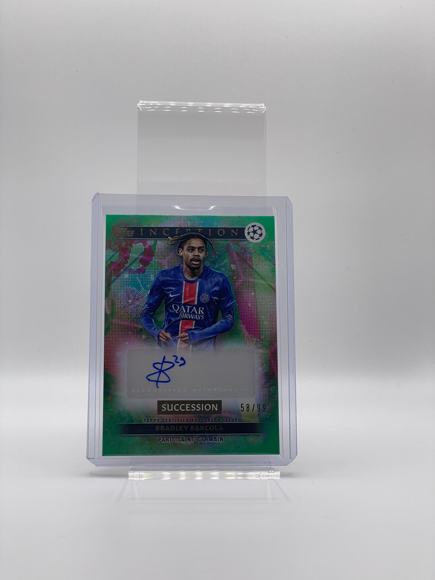 Bradley Barcola Autograf /99 - Topps Inception UCC 24/25
