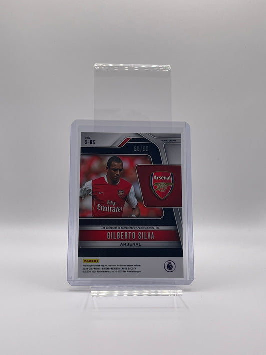 Gilberto Silva Silver Autograf /99 - Panini Prizm Premier League 24/25