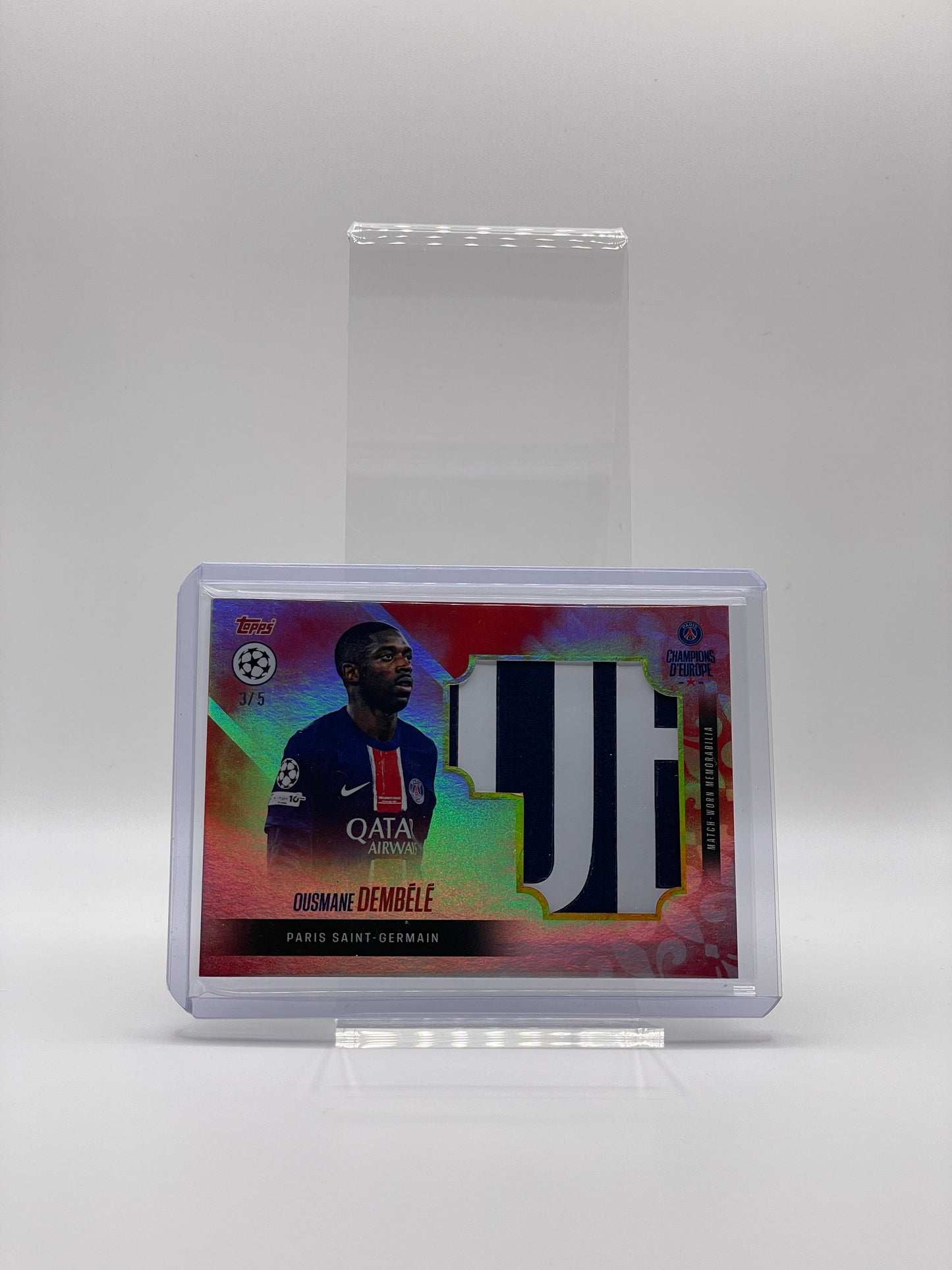 Ousmane Dembélé Memorabilia /5 - Topps Paris Saint-Germain Champions D'Europe 24/25