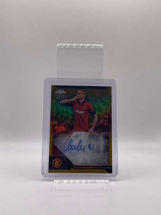 Nemanja Vidic Autograf /50 - Topps Chrome Deluxe Edition Manchester United 24/25