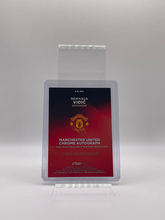 Nemanja Vidic Autograf /50 - Topps Chrome Deluxe Edition Manchester United 24/25