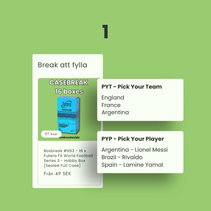 Bild på hur man är med på ett boxbreak steg 1 exempel på break och PYT (pick your team) PYP (pick your player)