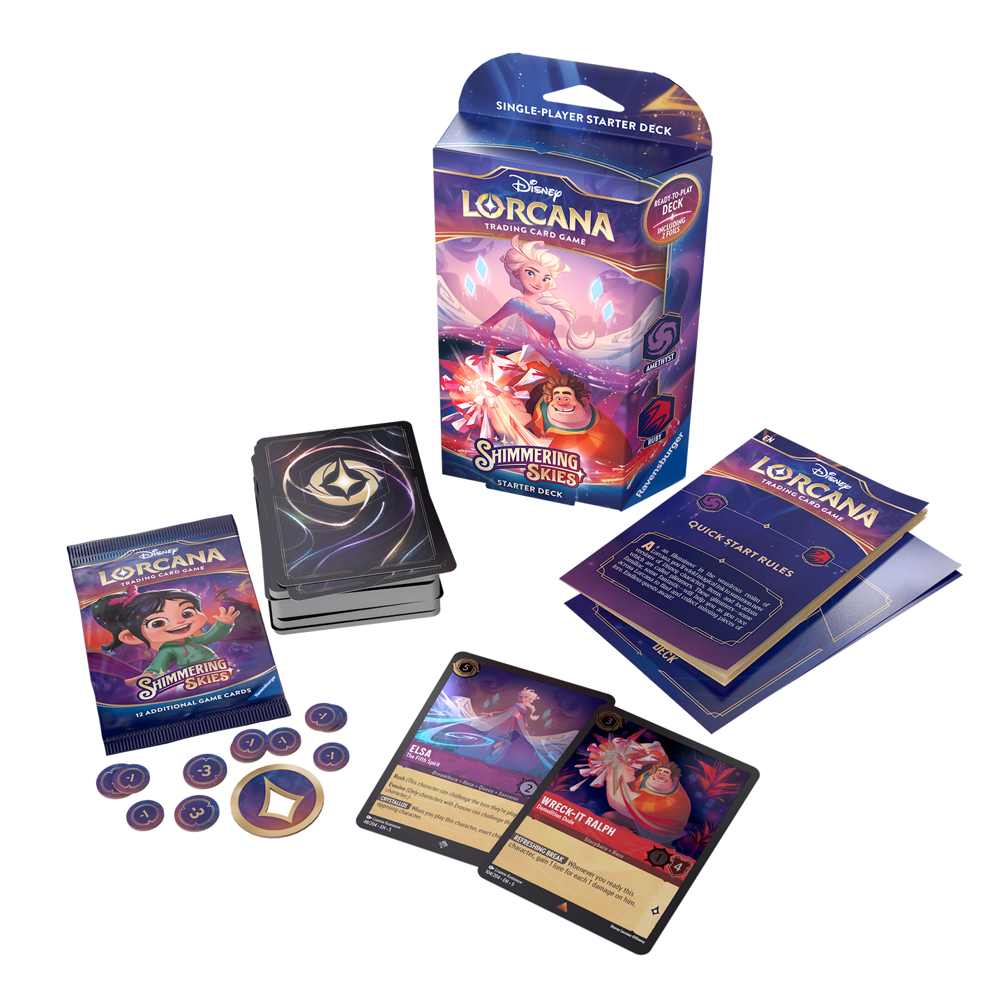 Disney Lorcana TCG: Shimmering Skies - Elsa & Wreck-It Ralph (Amethyst/Ruby)